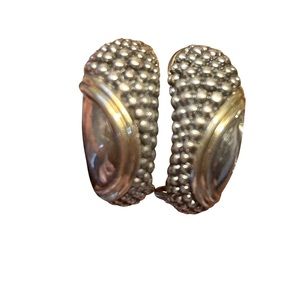 LAGOS Sterling Silver w/ Gold accents Hoop Earrings